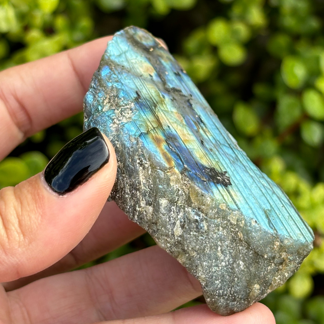Labradorite Half Polished Piece