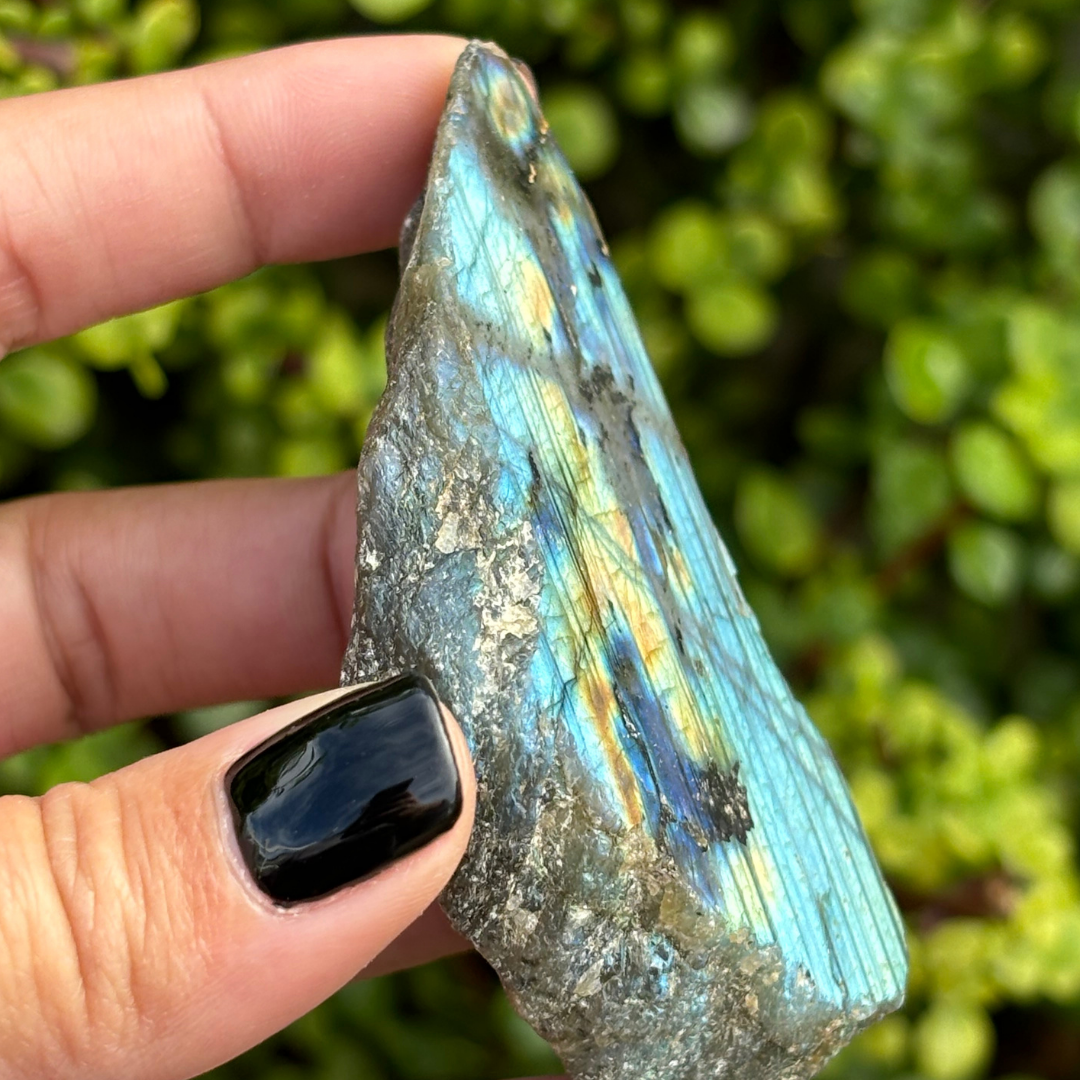 Labradorite Half Polished Piece