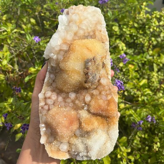 White & Yellow Quartz Cluster with Green Fluorite - 2.4 kg's