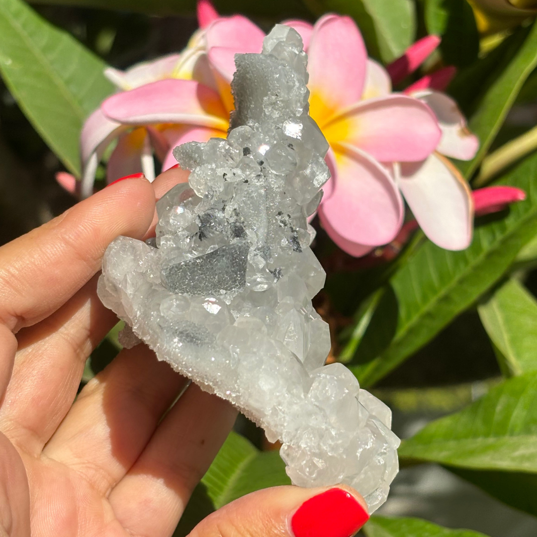 Calcite with Sugar Quartz Specimen A Grade