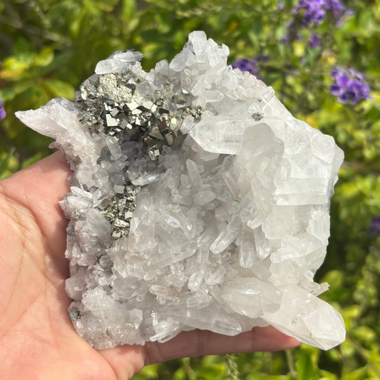Quartz Cluster with Pyrite