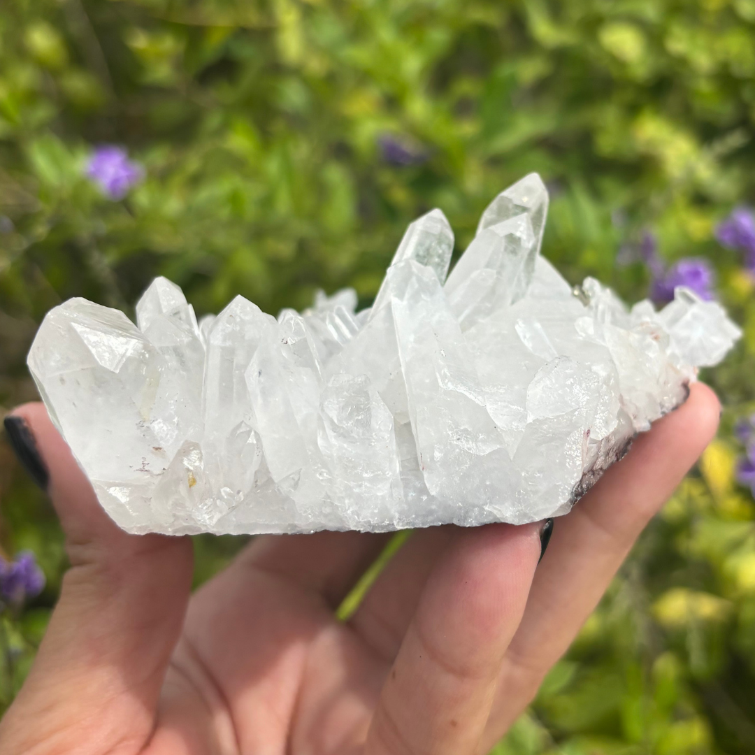 Quartz Cluster with Pyrite