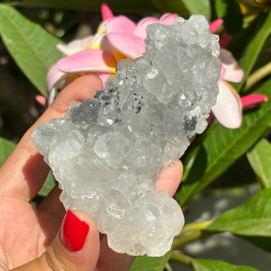 Calcite with Sugar Quartz Specimen A Grade