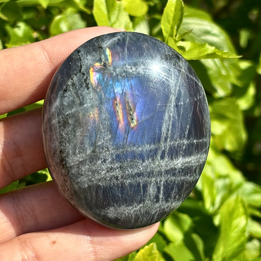 Labradorite Purple Blue Palm Stone