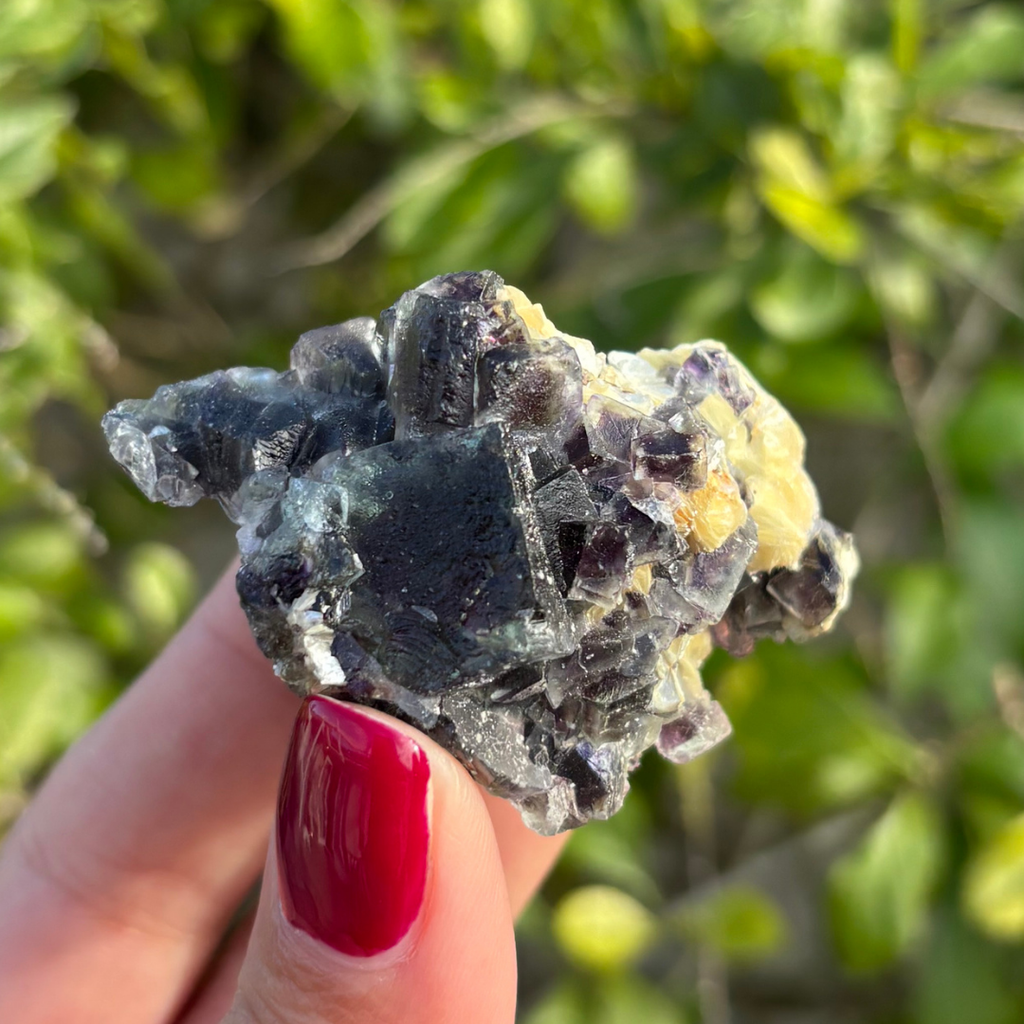 Fluorite (Green & Purple) with Schorl & Muscovite Specimen