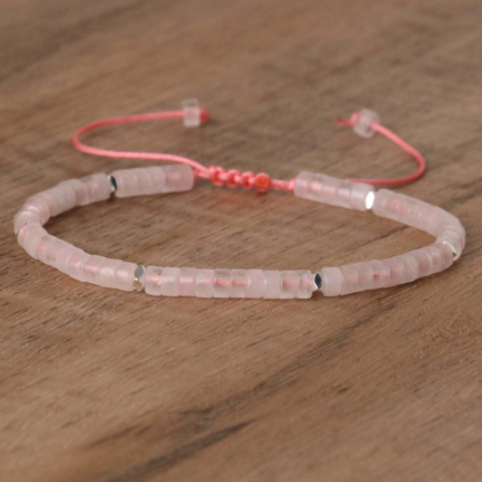 Rose Quartz Adjustable Bracelet