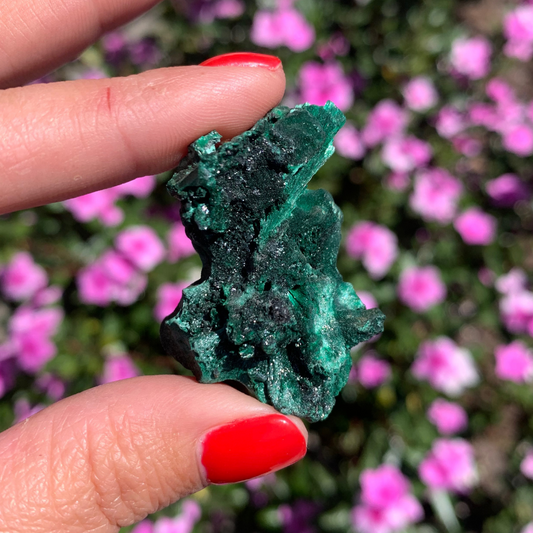 Natural Fibrous Velvet Malachite Specimen