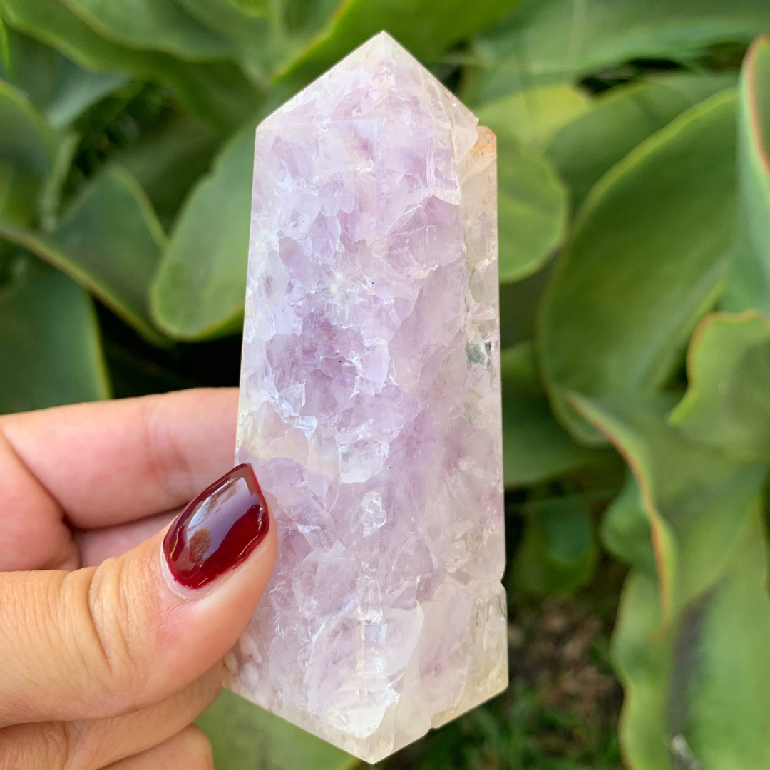 Lilac Amethyst Geode Tower
