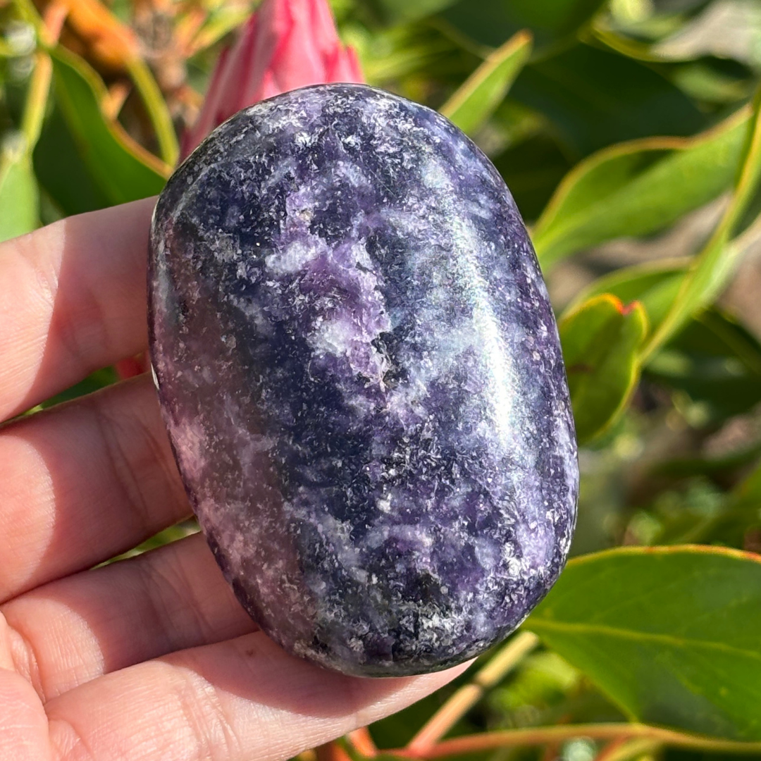 Lepidolite Palm Stone