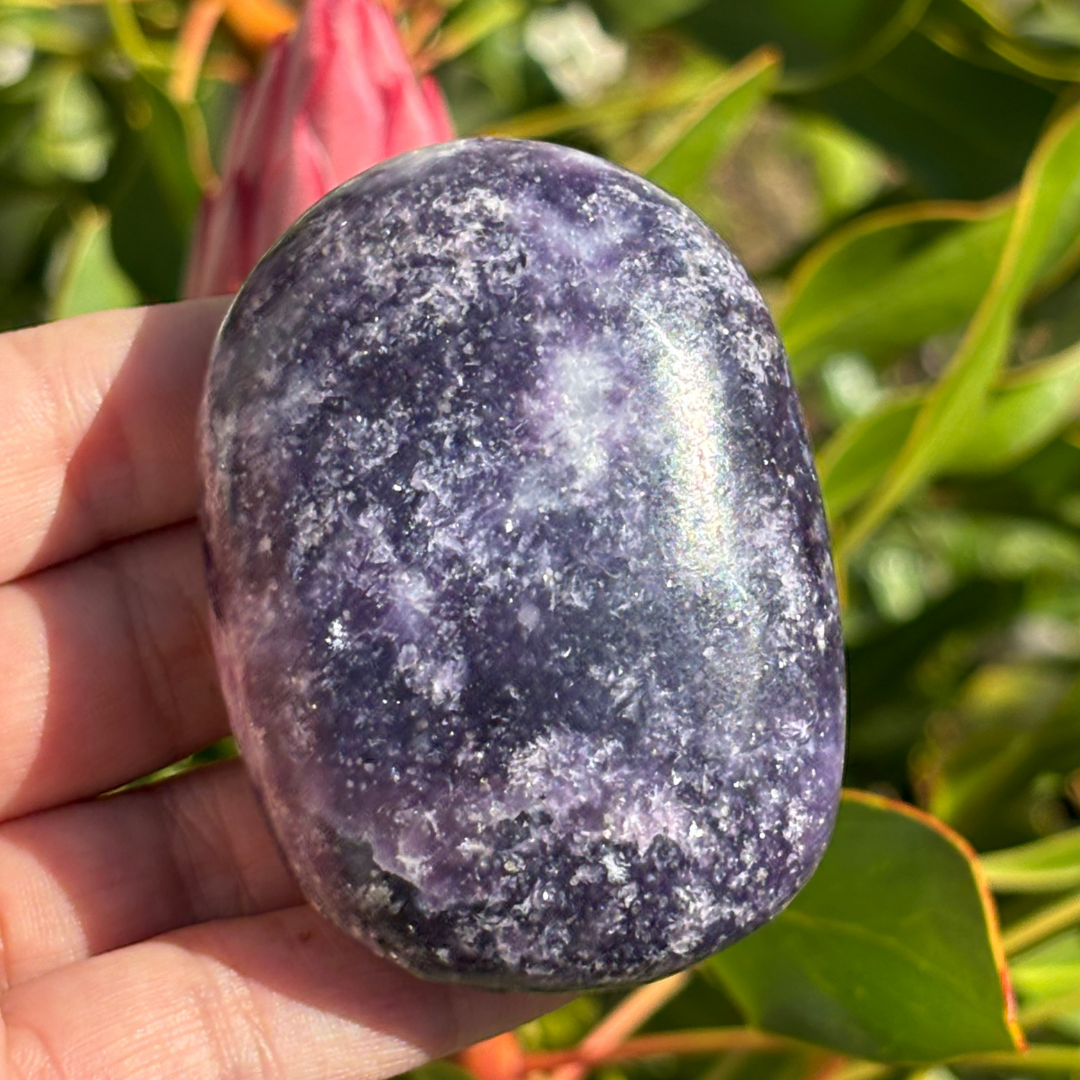 Lepidolite Palm Stone