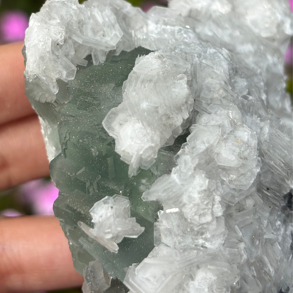Fluorite with Calcite Specimen