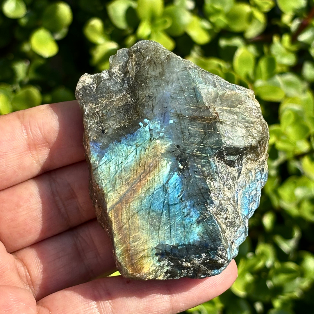 Labradorite Half Polished Piece