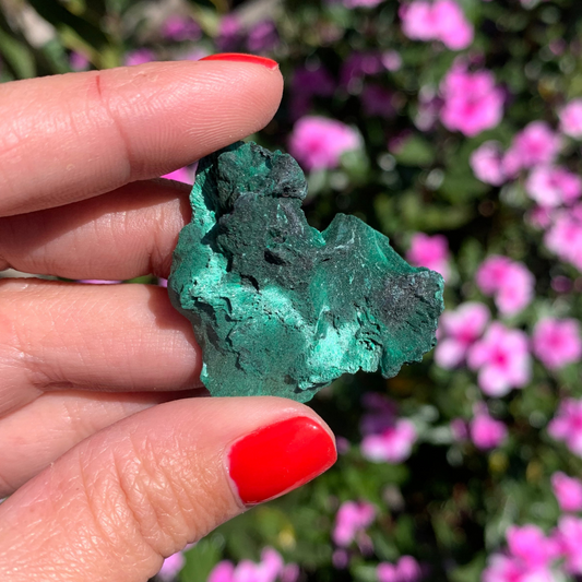 Natural Fibrous Velvet Malachite Specimen