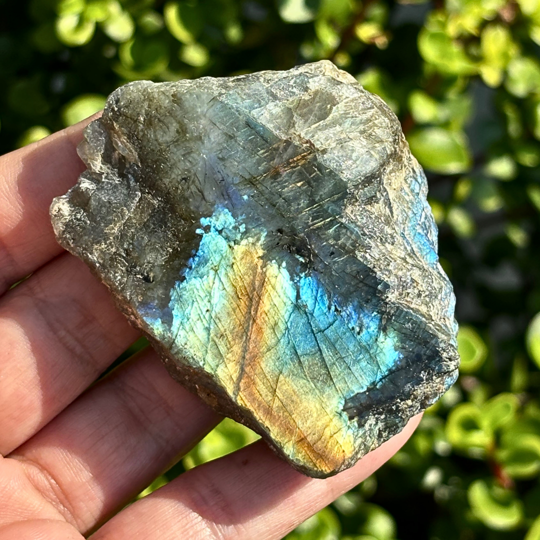 Labradorite Half Polished Piece