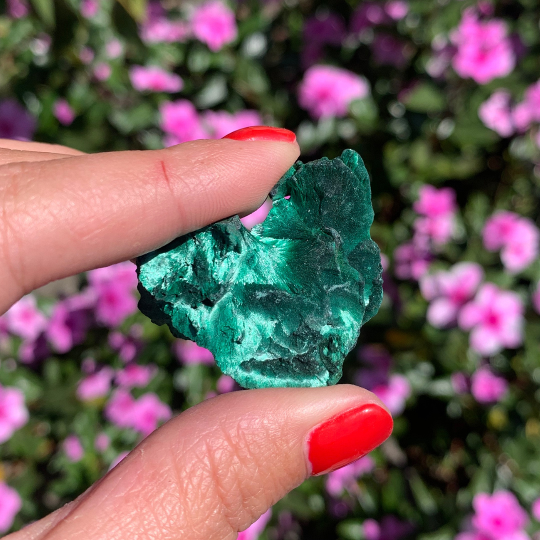 Natural Fibrous Velvet Malachite Specimen