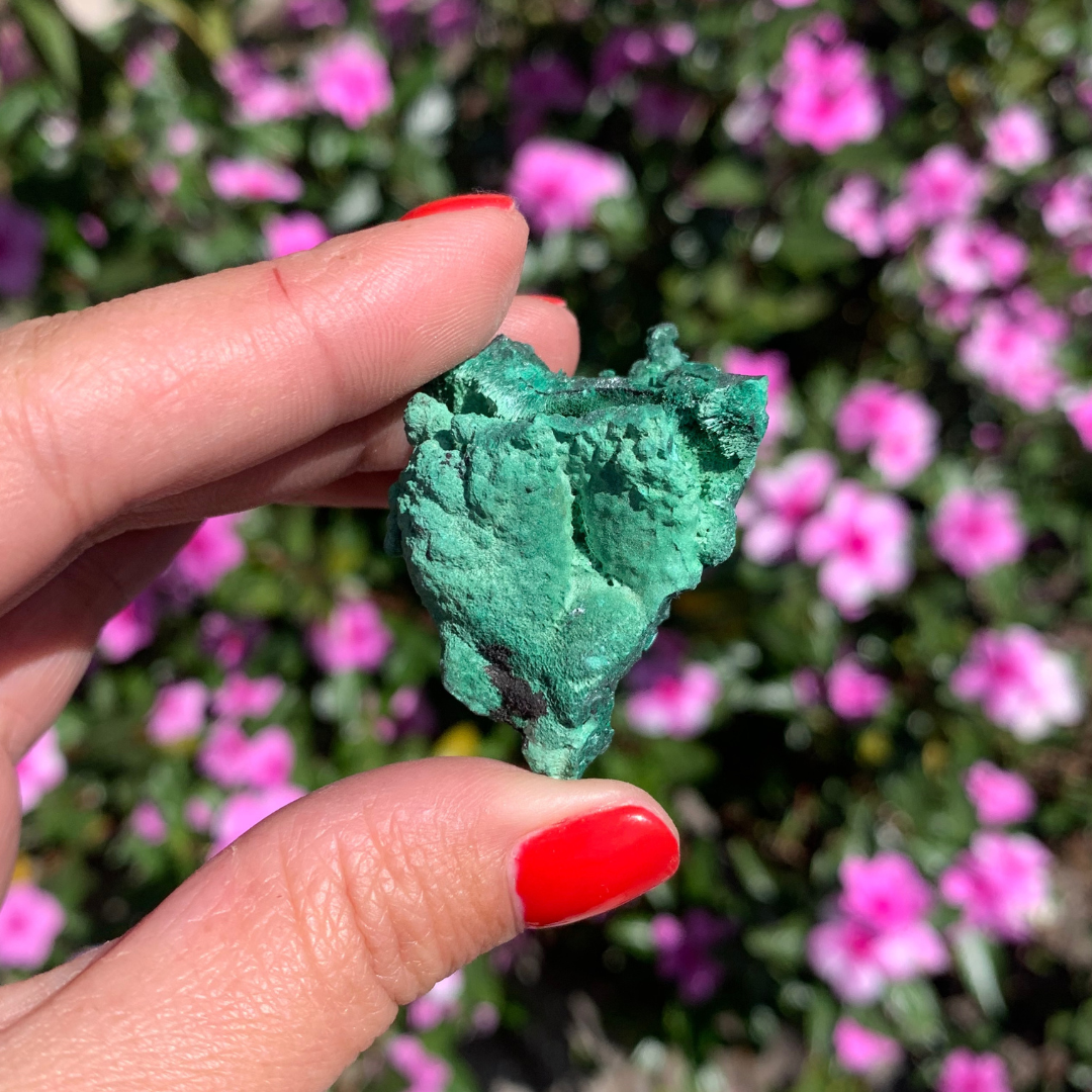 Natural Fibrous Velvet Malachite Specimen