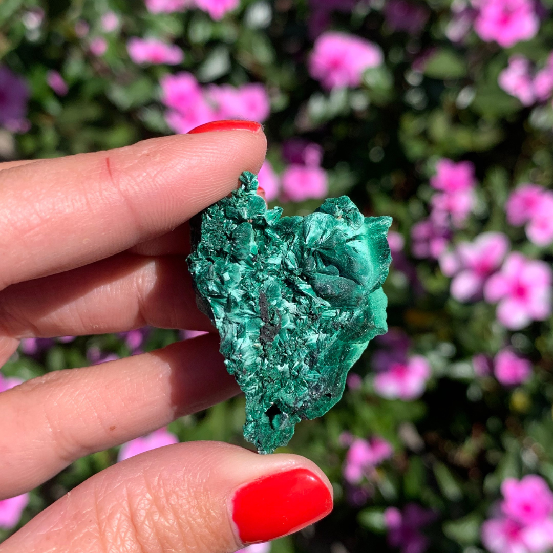 Natural Fibrous Velvet Malachite Specimen