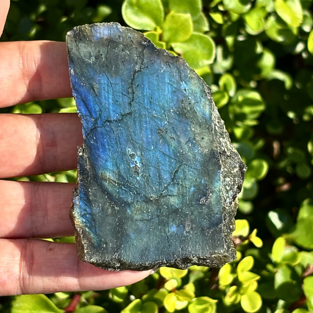 Labradorite Half Polished Piece