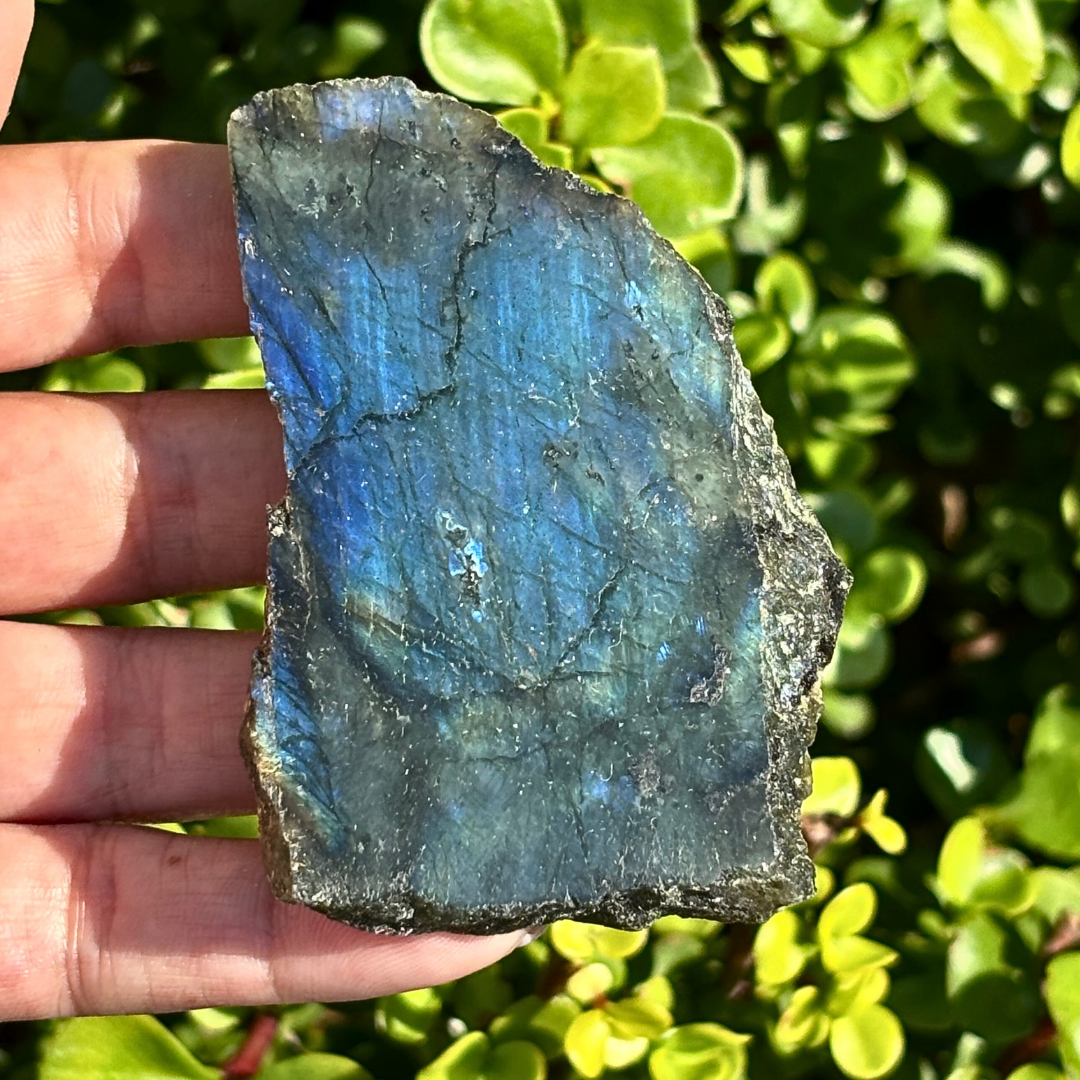 Labradorite Half Polished Piece