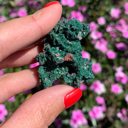 Natural Fibrous Velvet Malachite Specimen