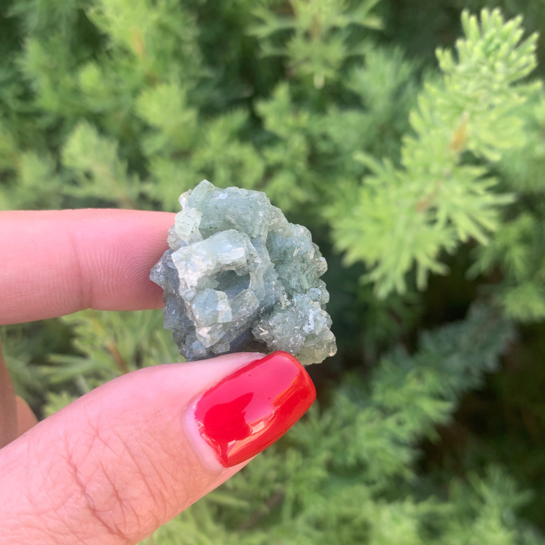 Green Prehnite and Epidote Cluster