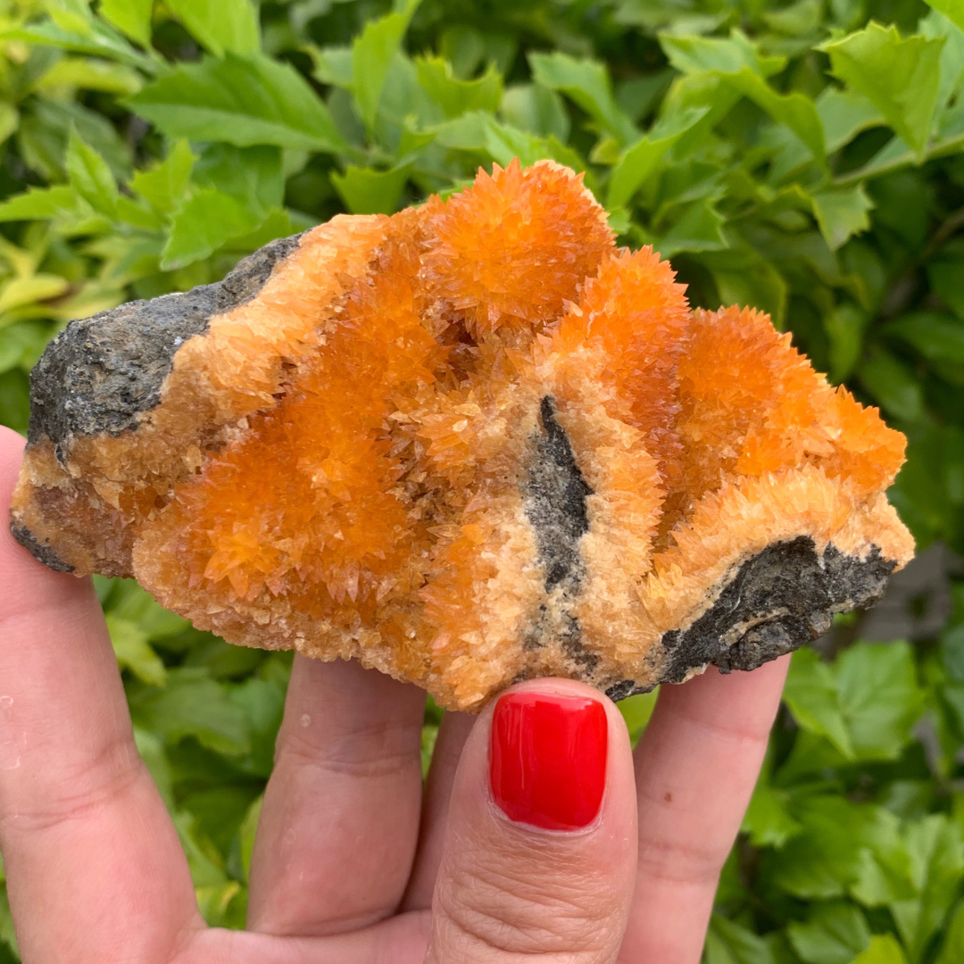 Orange Calcite Cluster - Poland