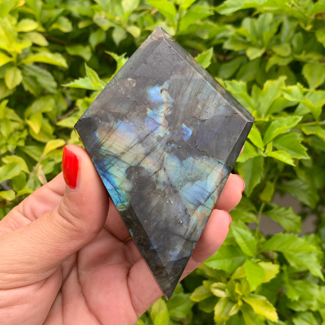 Labradorite Polished Rhomboid with Stand