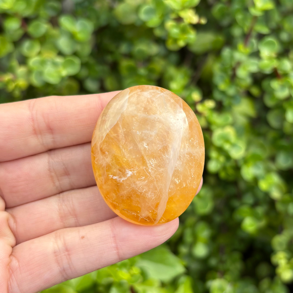 Golden Healer Hematoid Quartz Palm Stone