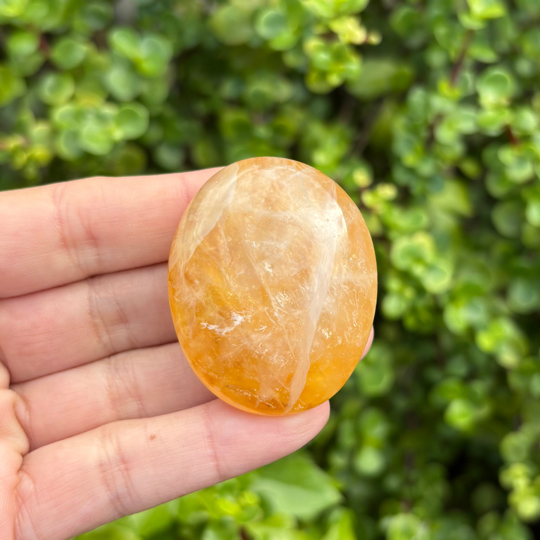 Golden Healer Hematoid Quartz Palm Stone