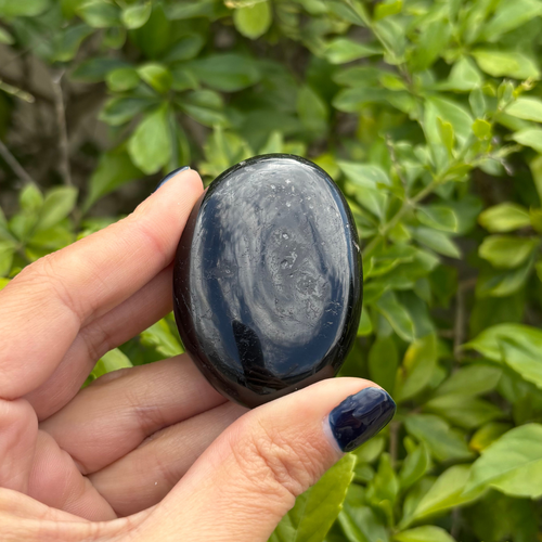 Black Tourmaline Palm Stone