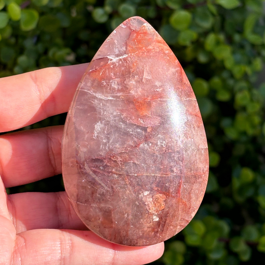 Red Hematoid Quartz Polished Teardrop