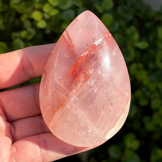 Red Hematoid Quartz Polished Teardrop