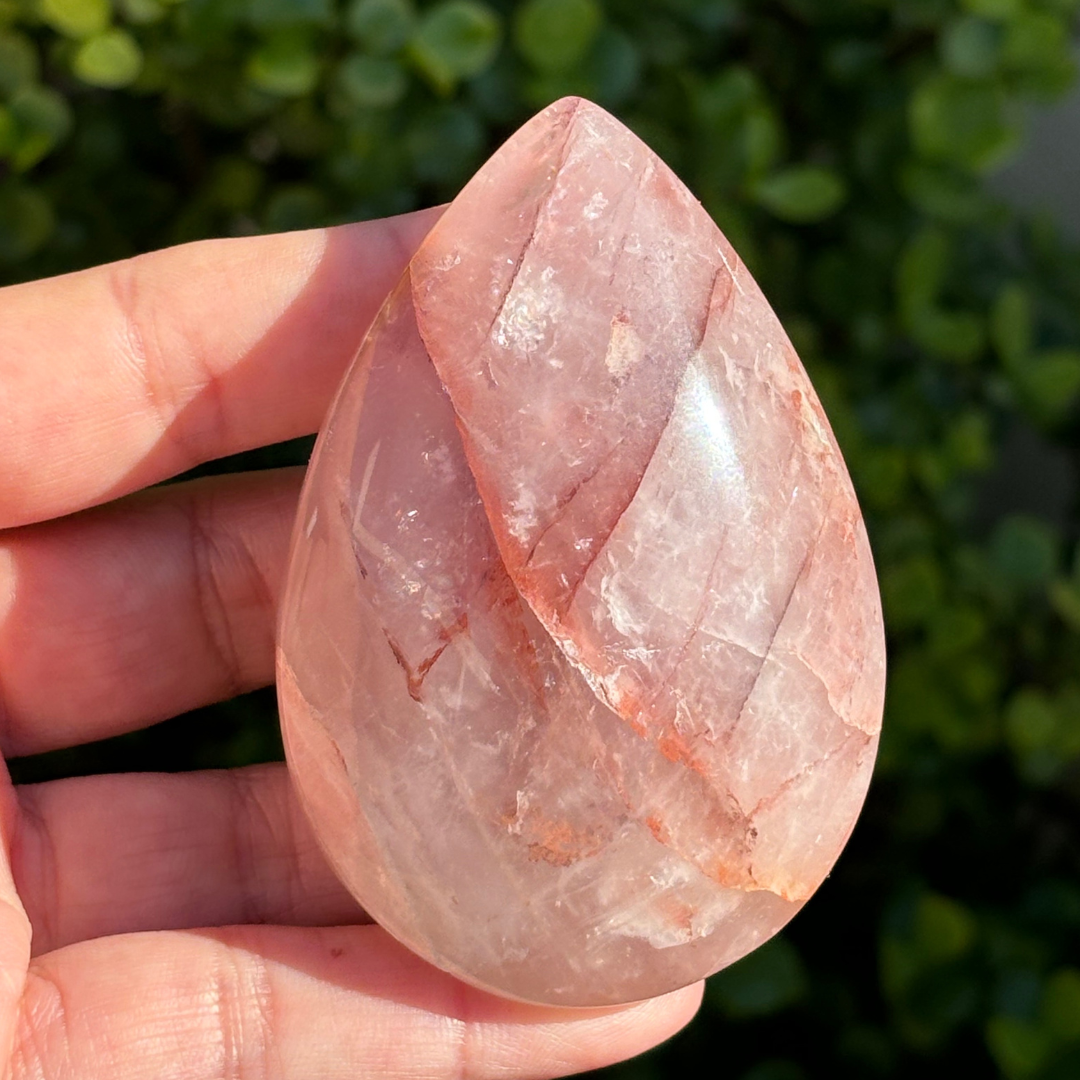 Red Hematoid Quartz Teardrop
