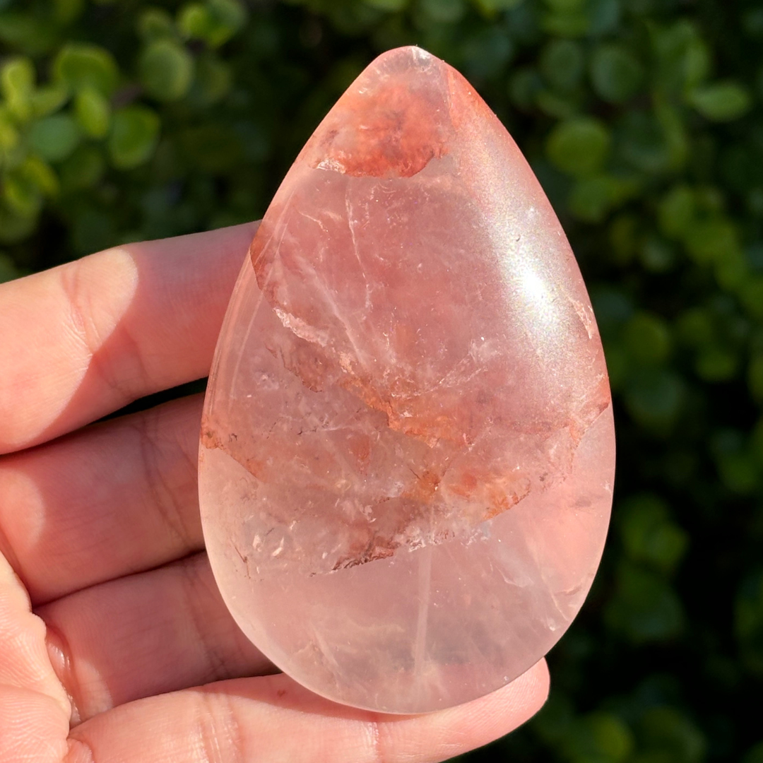 Red Hematoid Quartz Polished Teardrop