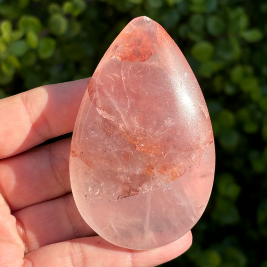 Red Hematoid Quartz Polished Teardrop