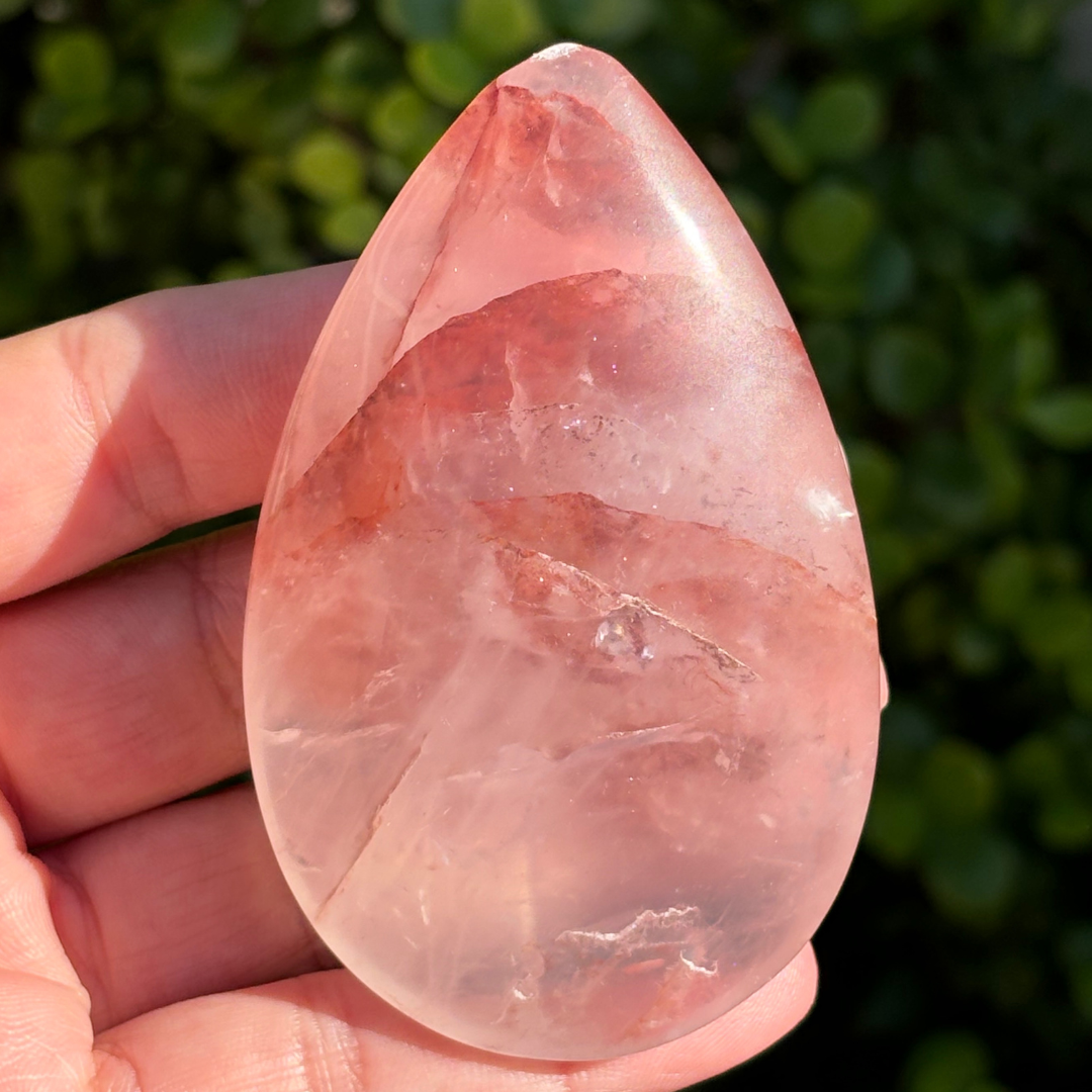 Red Hematoid Quartz Polished Teardrop