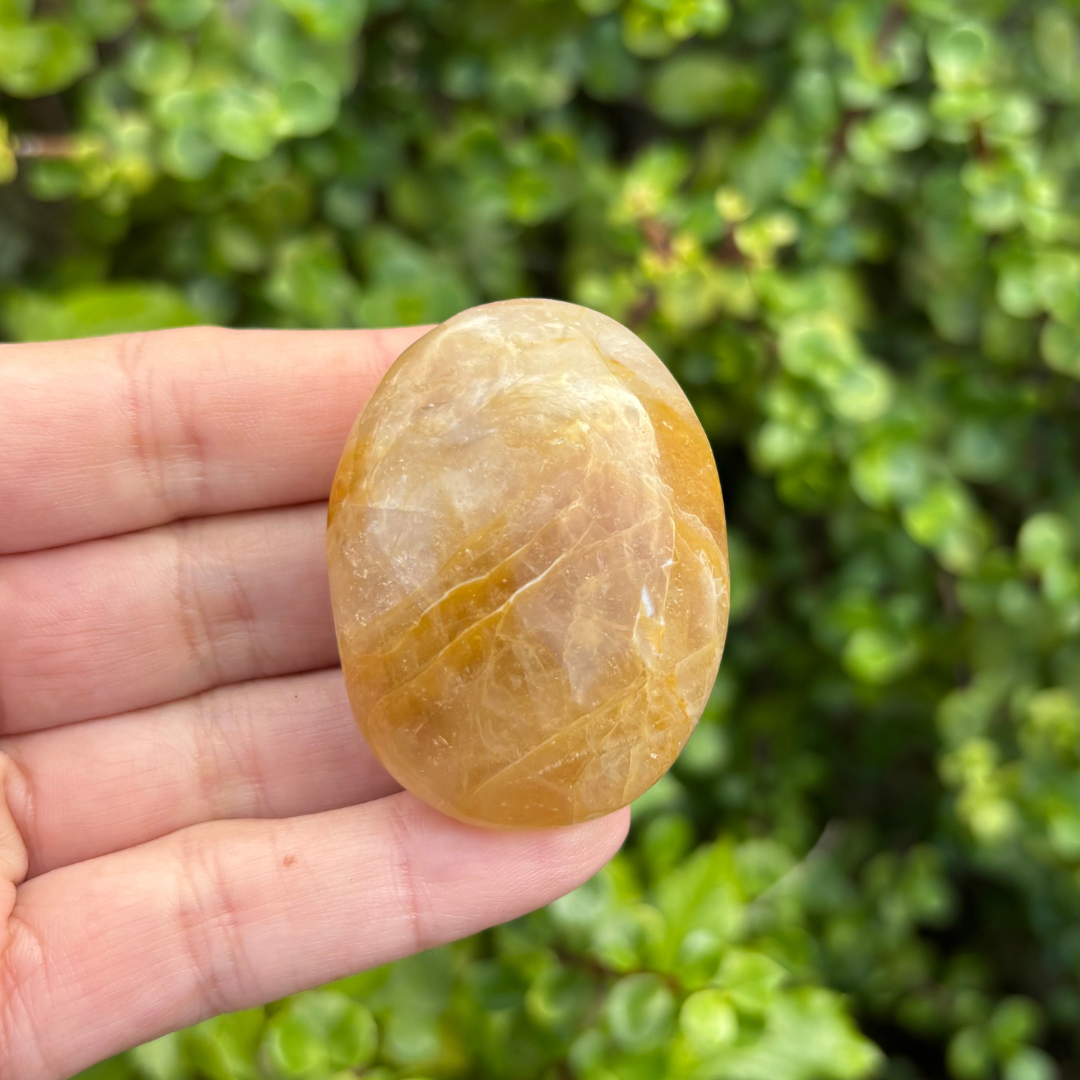 Golden Healer Hematoid Quartz Palm Stone