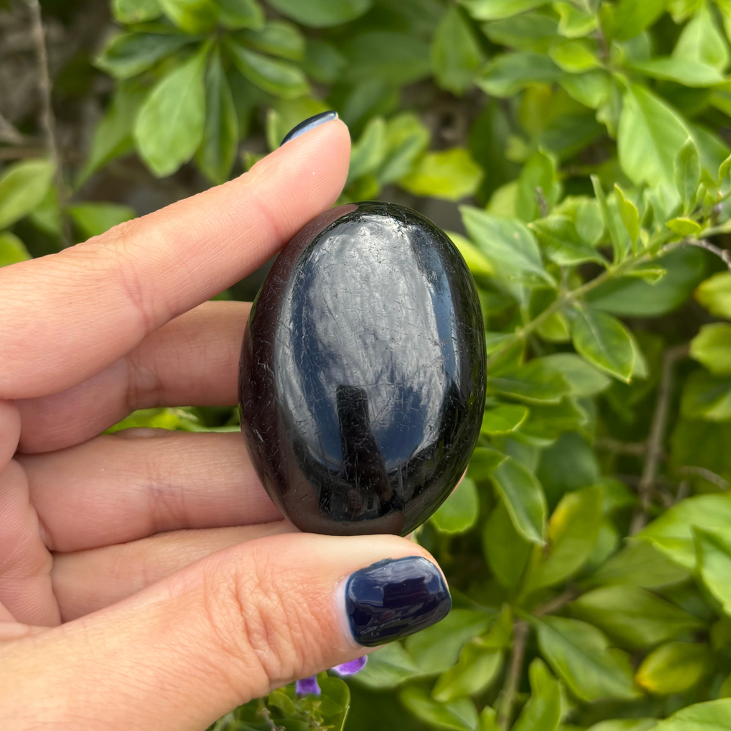 Black Tourmaline Palm Stone