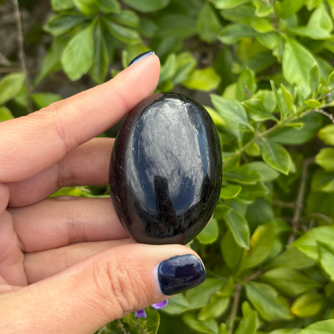 Black Tourmaline Palm Stone