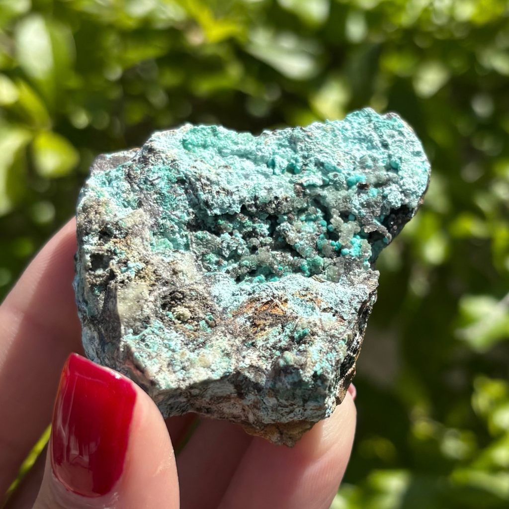 Gibbsite, Malachite, Calcite & Rosasite Specimen