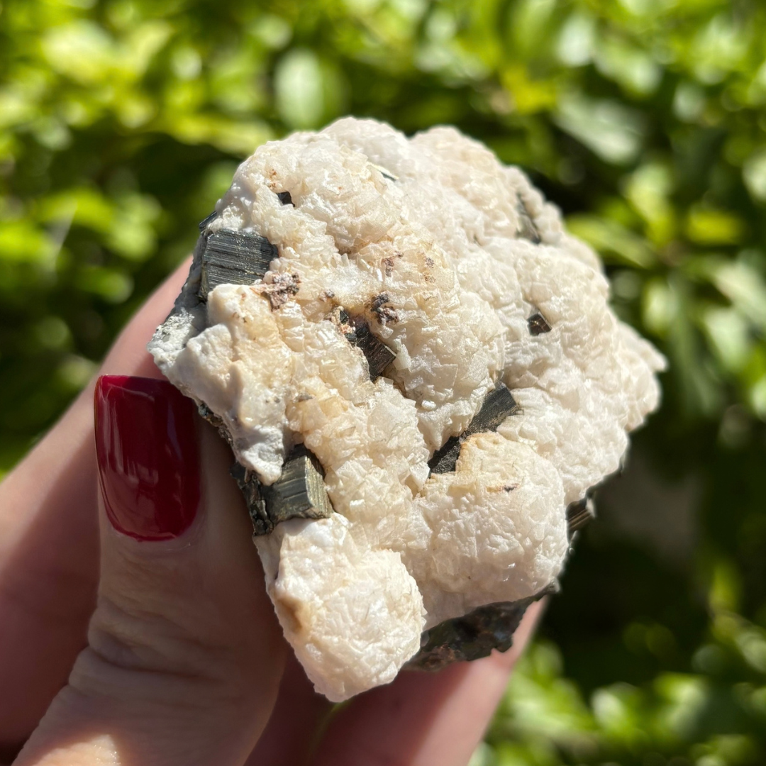 Dolomite on Pyrite Specimen