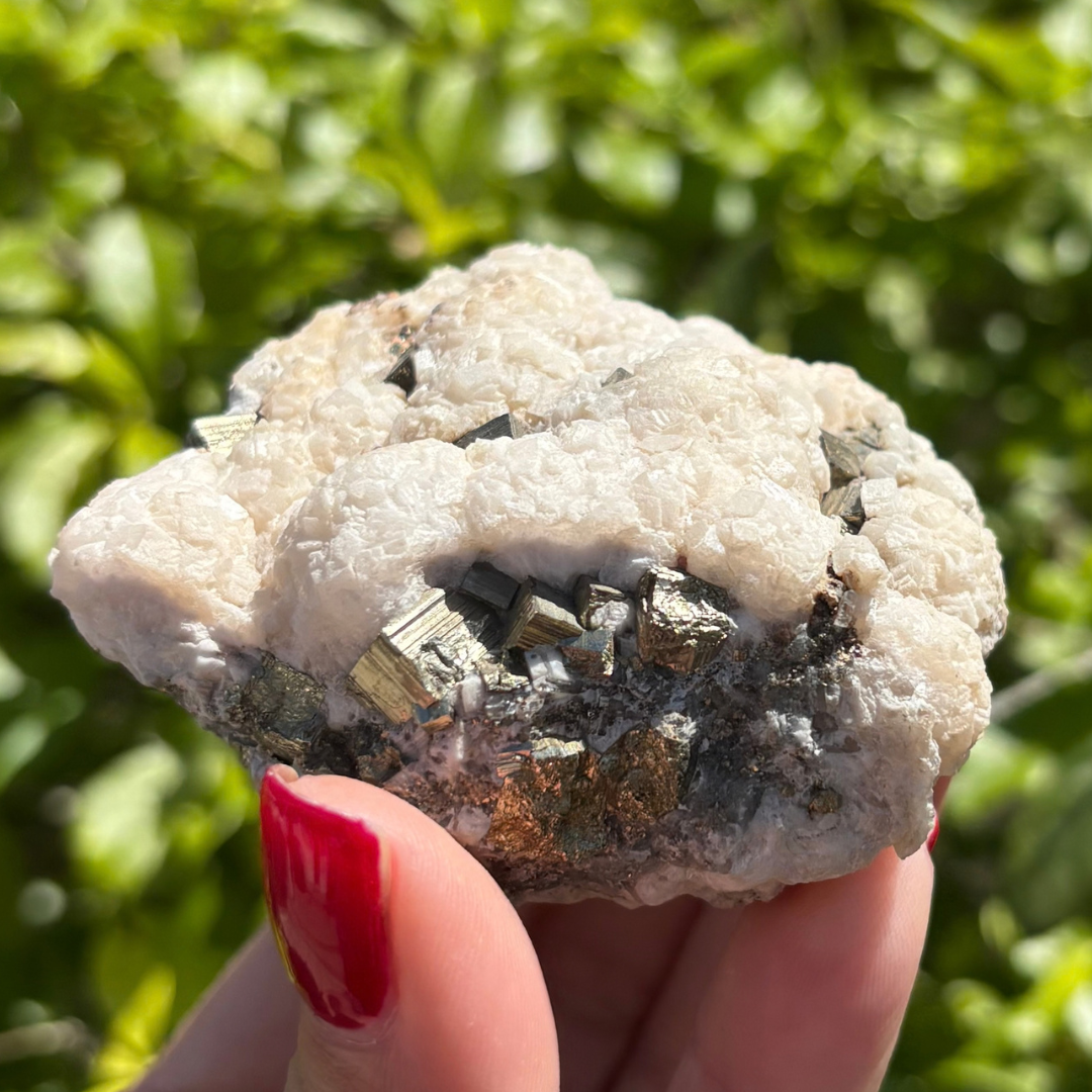 Dolomite on Pyrite Specimen