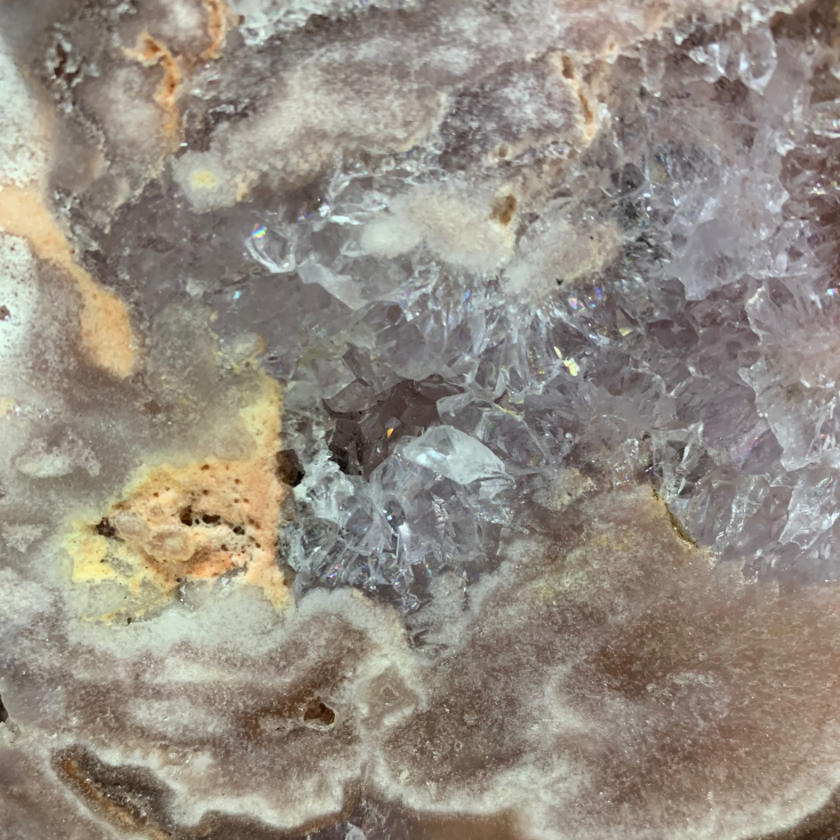 Pink Amethyst Slab on Stand - Statement Piece