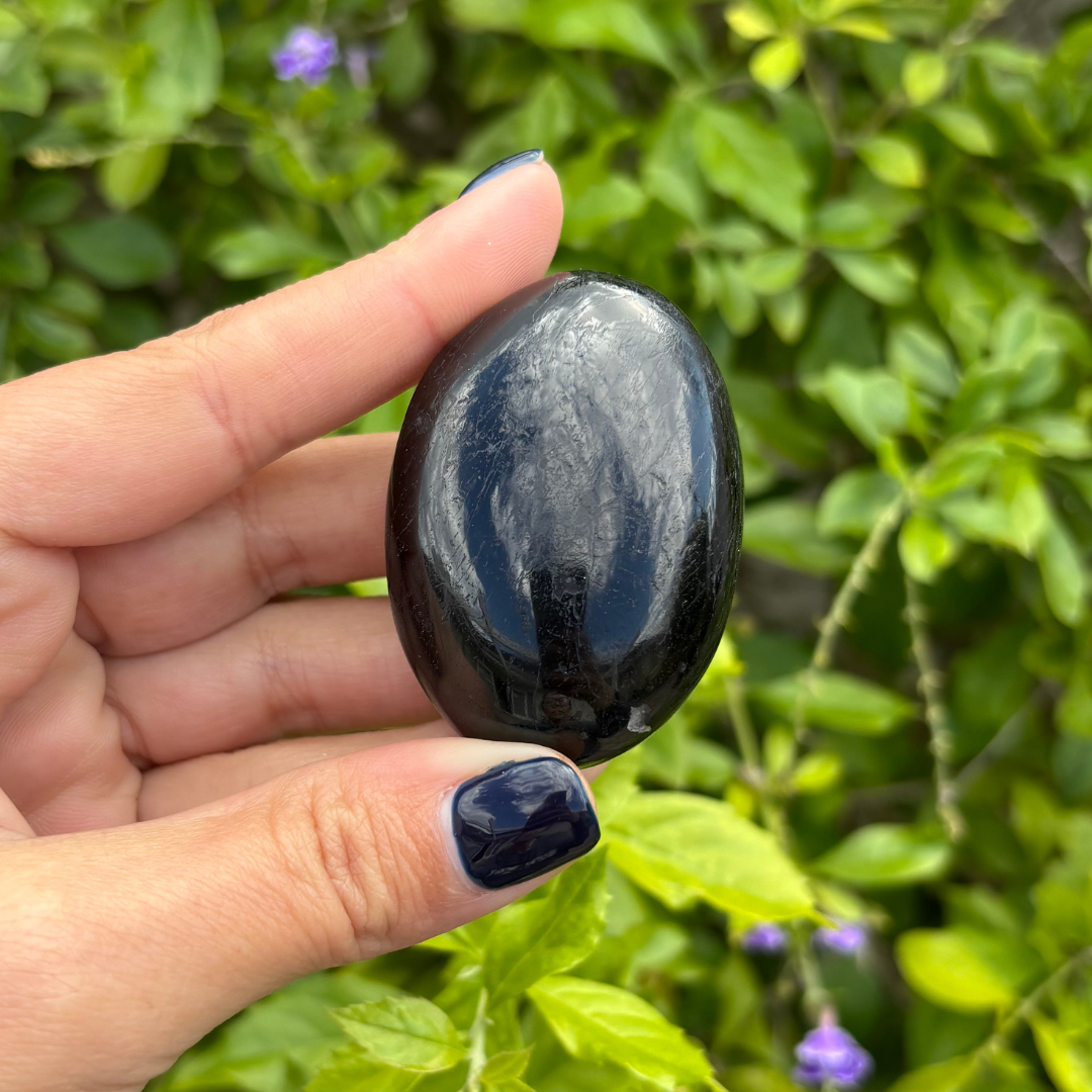 Black Tourmaline Palm Stone