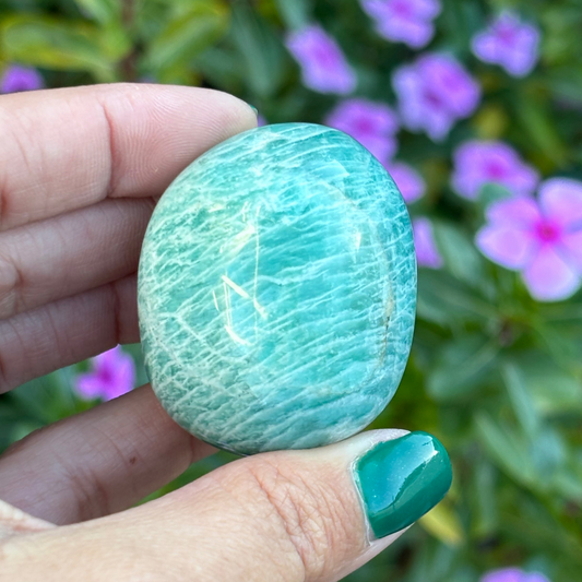 Amazonite Large Tumbled - Palm Stone
