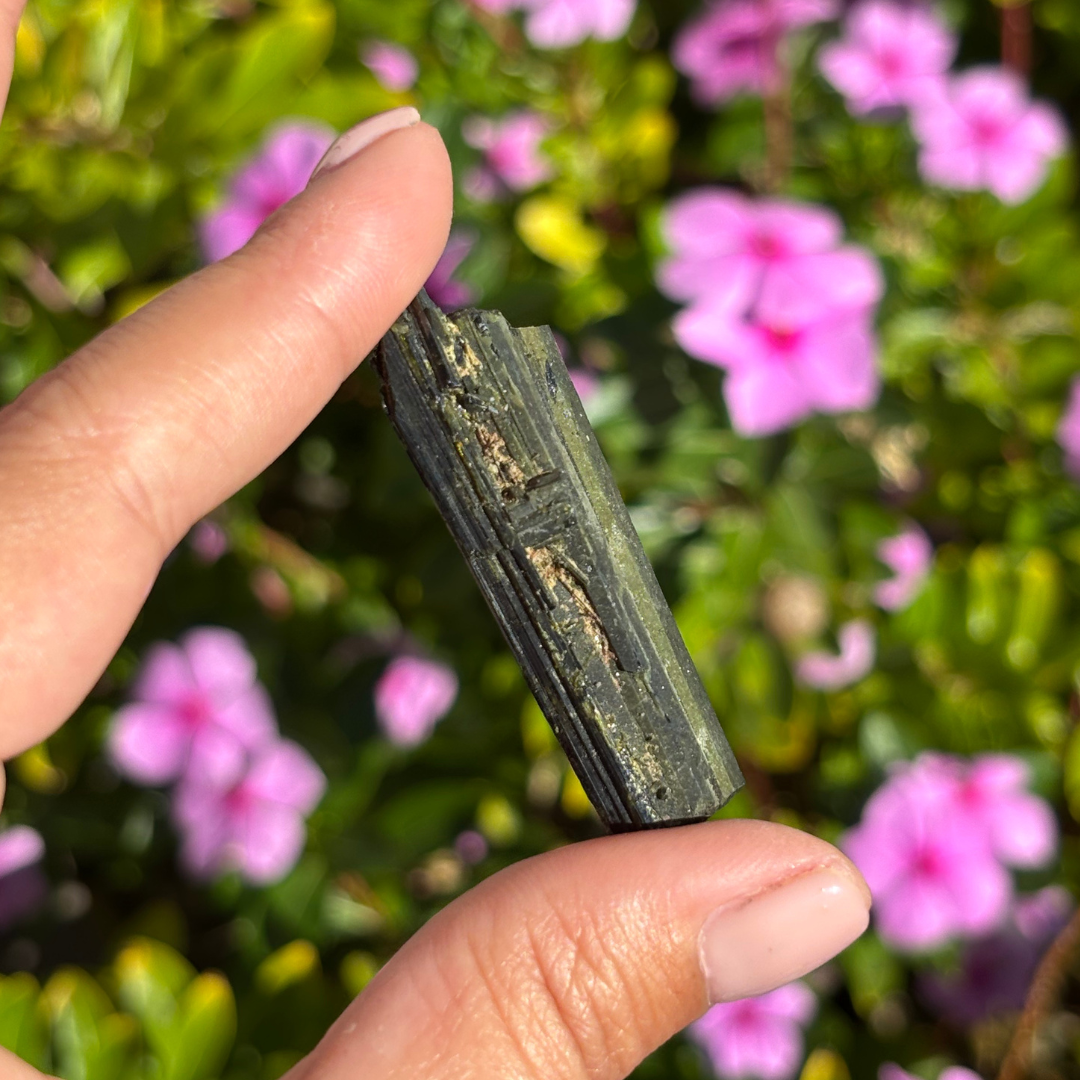 Dark Green Tourmaline Specimen (Verdelite)