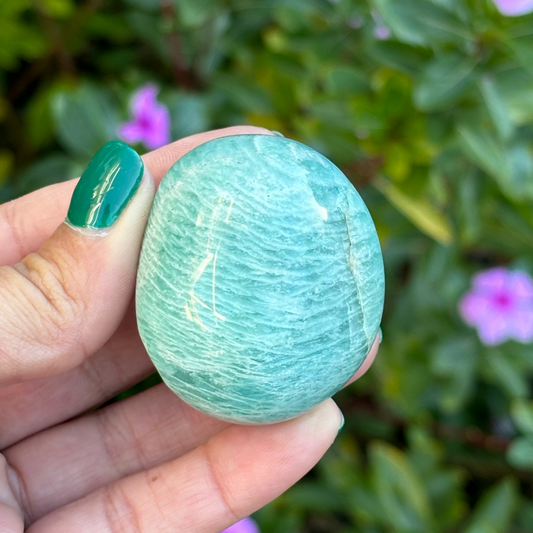 Amazonite Large Tumbled - Palm Stone