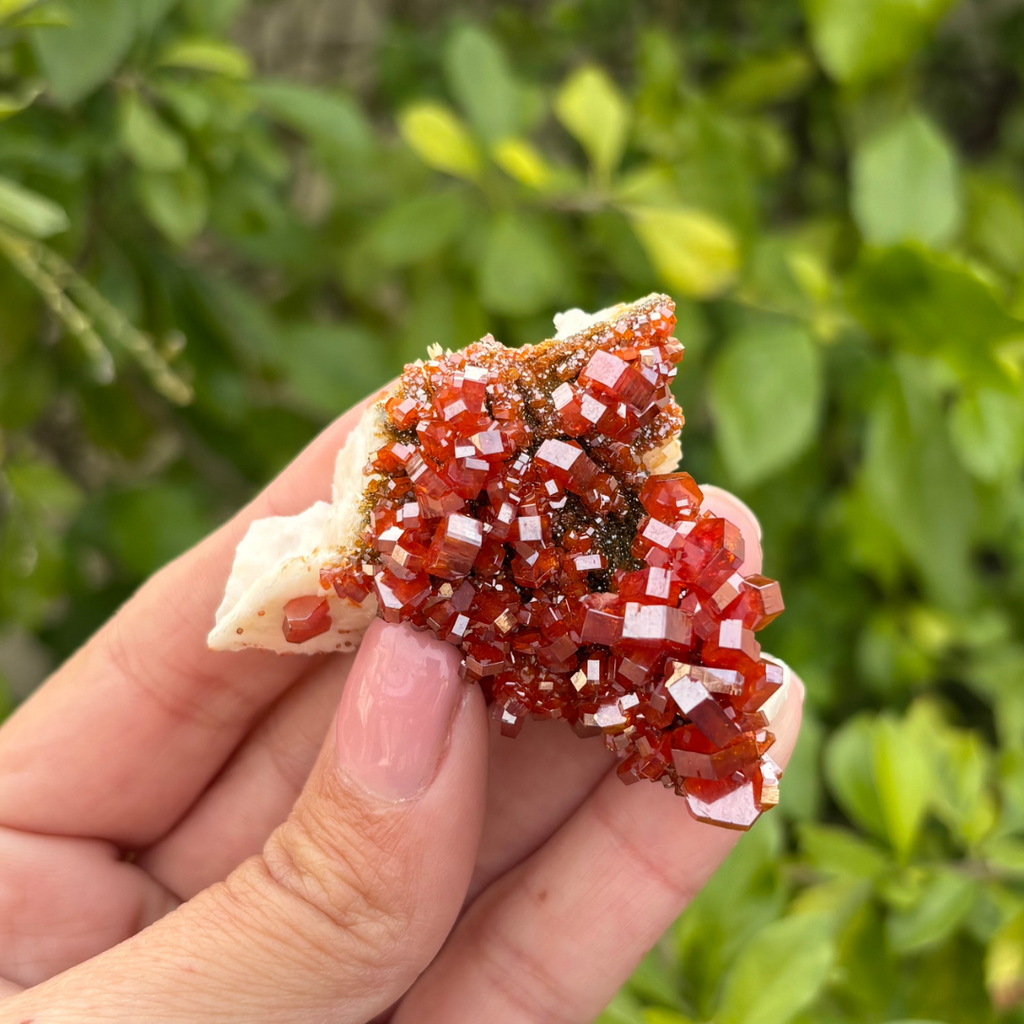 Vanadinite on Baryte Specimen