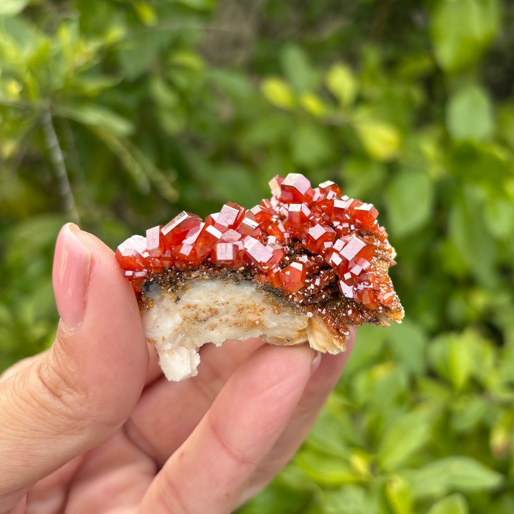 Vanadinite on Baryte Specimen