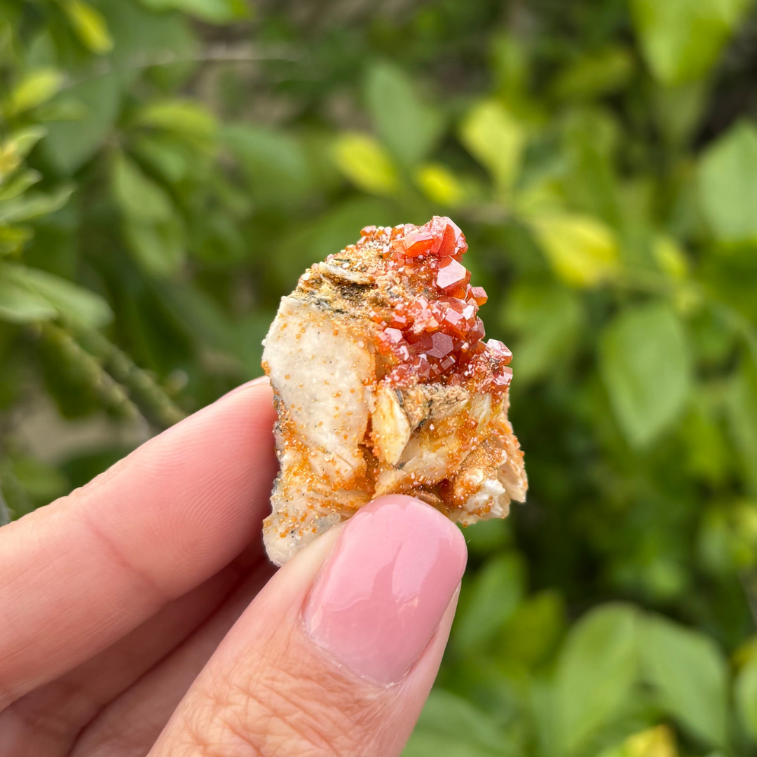 Vanadinite on Baryte Specimen
